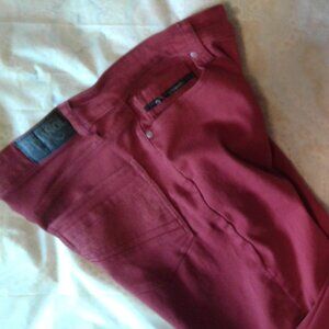 Ethanol red men's jeans detailed pocket size 32